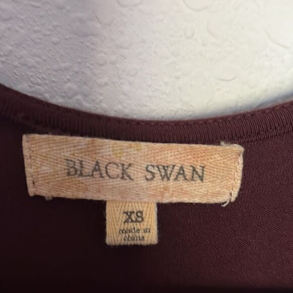 Black Swan Maroon Dress - Tight Side Knot Dress - Hi Lo - XS - Picture 4 of 4